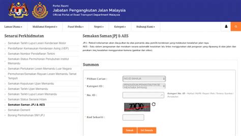 Cari saman dengan memasukkan no ic, no passport, atau no kenderaan. Check Saman Online: Cara Semak Saman JPJ, Polis Trafik ...