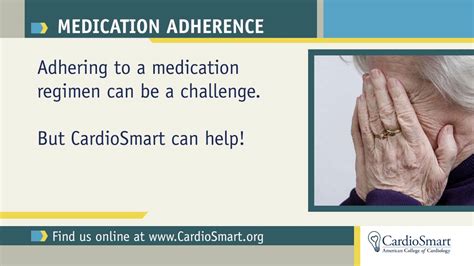 cardiosmart what is medication adherence youtube