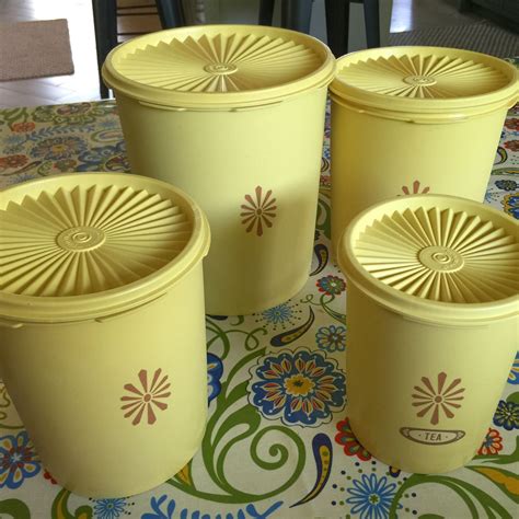 Soldfor Sale By Emily Set Of 4 Vintage Tupperware Canisters