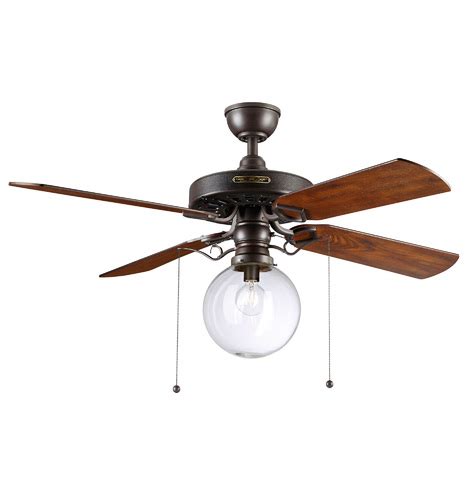 Accentuate your space with stylish glass shades in various sizes and styles. Heron Ceiling Fan With Clear Globe Shade | Rejuvenation