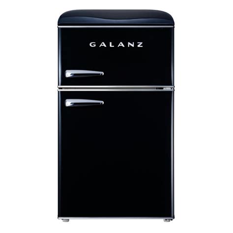 Galanz 3 1 Cu Ft Retro Mini Fridge With Dual Door True Freezer In