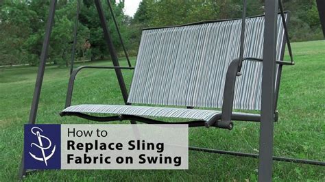 Earn How To Replace The Sling Fabric On Your Two Person Padded Swing
