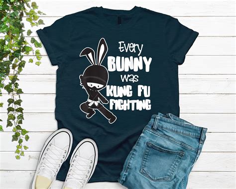 Every Bunny Was Kung Fu Fighting T Shirt Funny Easter Shirt Etsy