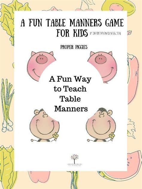 A Fun Way To Teach Table Manners To Kids With This Fun Activity