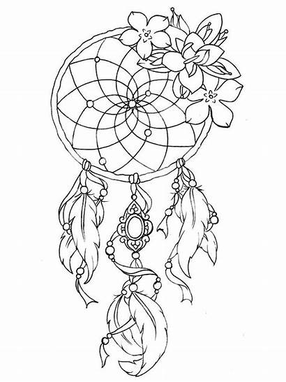 Aesthetic Coloring Pages Dream Catcher Printable