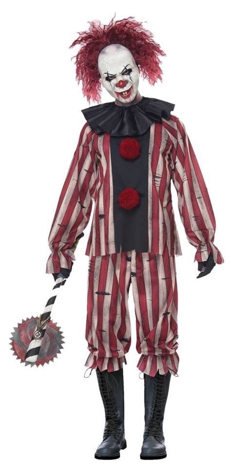Nightmare Clown Adult Xl Scary Clown Costume Horror Costume