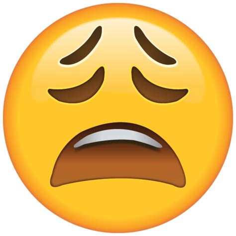 High Resolution Tired Face Emoji You Cansee A Yawn On The Clip Art