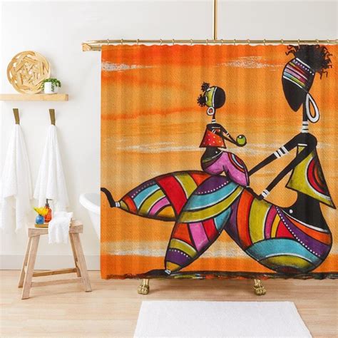 African American Shower Curtain Afro Lady Black Woman Bathroom Decor Accessories Ge332 Bigprostore
