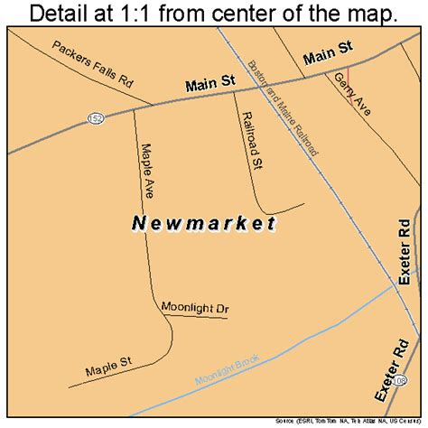 Newmarket New Hampshire Street Map 3352260