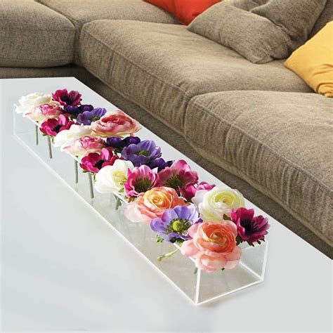 Rectangular Floral Centerpiece For Dining Table 24 Inches Long