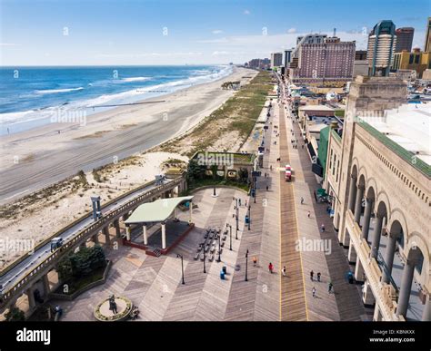 Atlantic City Usa September 20 2017 Atlantic City Boardwalk Aerial