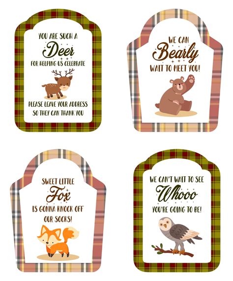 10 Best Woodland Animals Baby Shower Printables Printablee Com