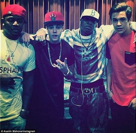 justin bieber and austin mahone tease each other on instagram daily mail online