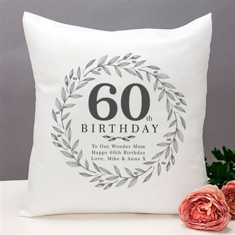 Make the perfect birthday gift with photos and custom text. Personalised 60th Birthday Cushion | The Gift Experience