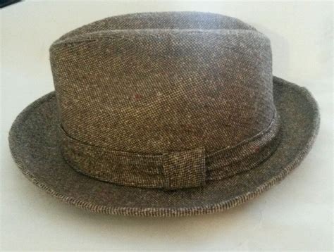 Vintage Stetson Fedora Hat Mens Brown Wool Blend Tweed Size 7 Stetson