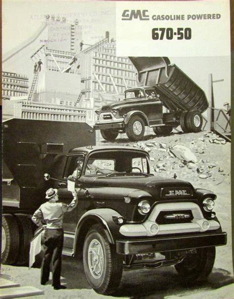 1955 Gmc 670 50 Gasoline Powered Truck Sales Brochure Folder Original