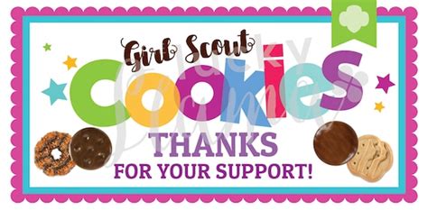 Girl Scout Cookie Bannersign Art Digital File Only Etsy