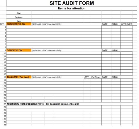 Audit Form Template Audit Forms Templates Audit Form Template Images