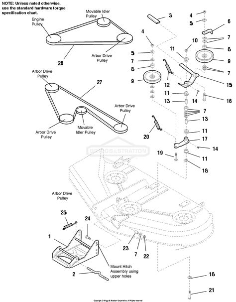 Simplicity 1692684 44 Mower Deck Parts Diagram For 44 And 50 Mower