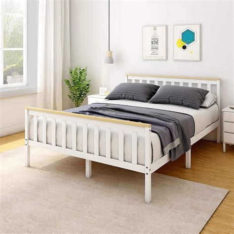 Panana New Double Bed For Adults Kids 4ft6 Solid Pine Wood Bed