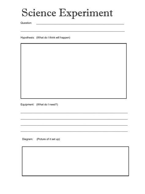 Science Experiment Template 2011