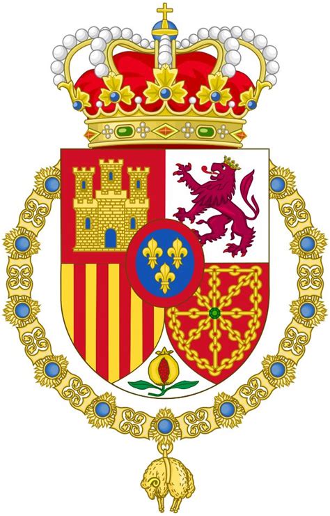 Espagne, officiellement le royaume d'espagne, un pays en europe du sud, la plus grande des trois pays situés sur la péninsule drapeau. Armoiries de l'Espagne | Les armoiries, Blason, Drapeau ...
