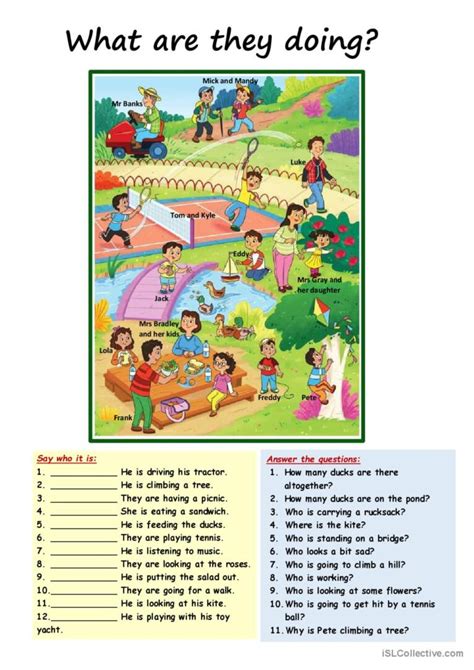 What Are They Doing English Esl Worksheets Pdf And Doc