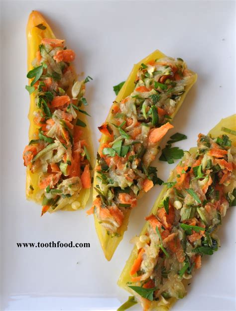 Banana Peppers Stuffed With Summer Vegetables Garden Fresh Foodie