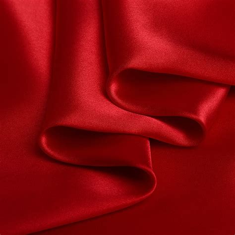 Silk Red Color Mm Silk Satin Fabric For Dress Shirts Etsy