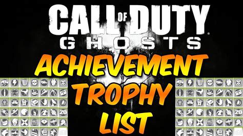 Call Of Duty Ghosts Trophyachievement List Leaked Full Breakdown