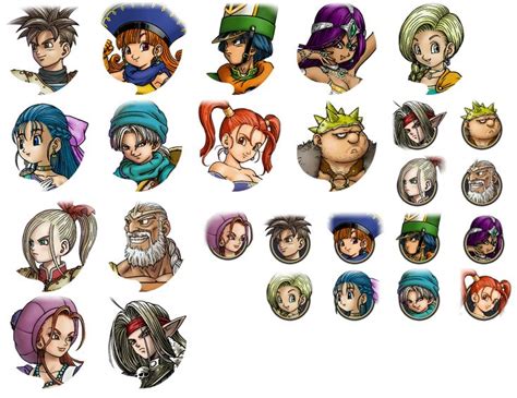 Full Sheet View Dragon Quest Heroes Character Icons Dragon Quest