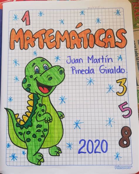 Portada De Matemáticas Para Niño Cuadernos De Dibujo Para Niños