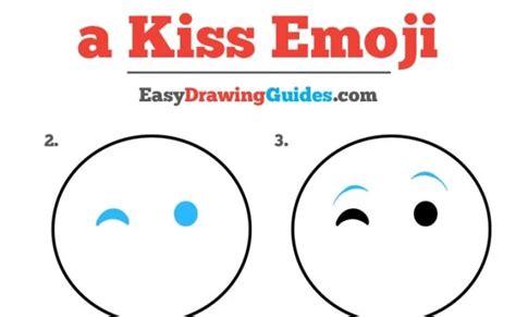 How To Draw A Kiss Emoji Really Easy Drawing Tutorial Drawing Tutorial Easy Kiss Emoji Theme