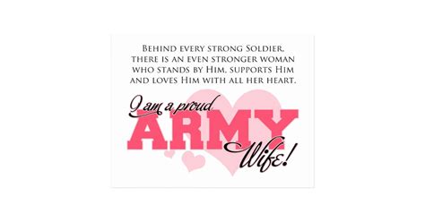 Proud Army Wife Postcard Zazzle
