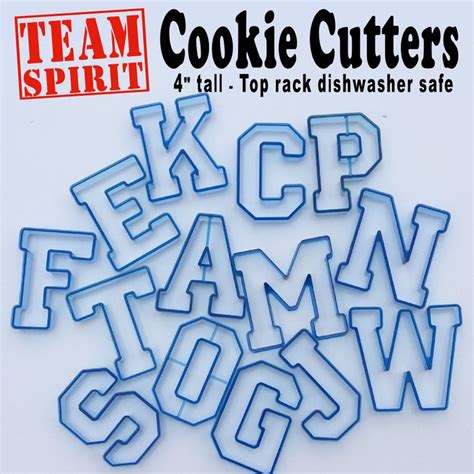 Varsity Font Cookie Cutter 4 Tall Letter T Etsy