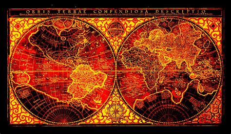 Orbis Terrae Compendiosa Descriptio World Map By Mercator 1587 Ad