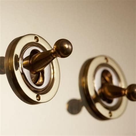 Unlacquered Brass Toggle Switches Vintage Light Switches Designer