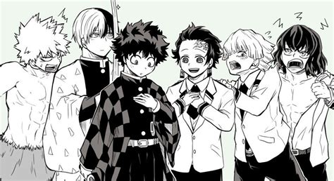 My Hero Academia X Kimetsu No Yaiba Anime Crossover Anime Demon Anime