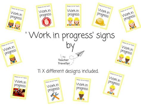 Work In Progress Signs Teaching Resources