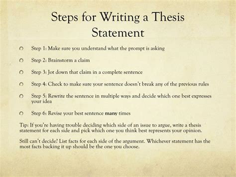 Steps In Thesis Writing Ppt