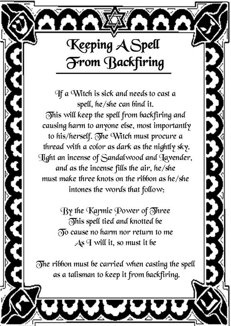 Keep a spell from backfiring | Witchcraft spell books, Wiccan spell book, Witch spell book