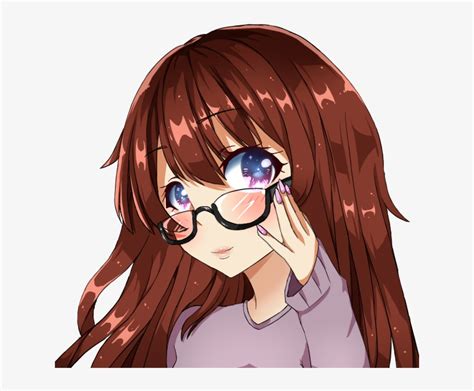Anime Girl With Glasses By Yaazla On Deviantart Anime Transparent Png