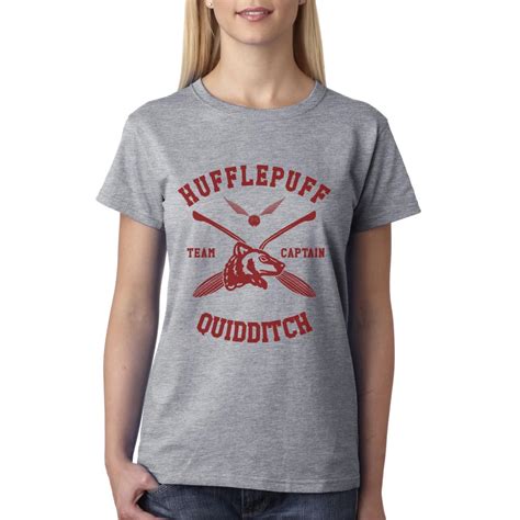 Hufflepuff Captain Quidditch Team Maroon Ink Women T Shirt Tee Pa New