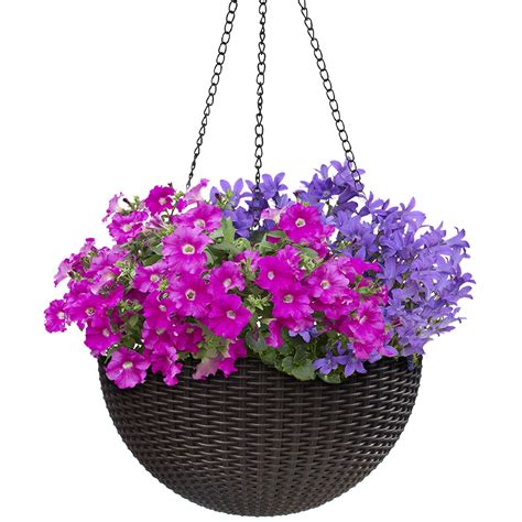 Round Self Watering Hanging Planters 10