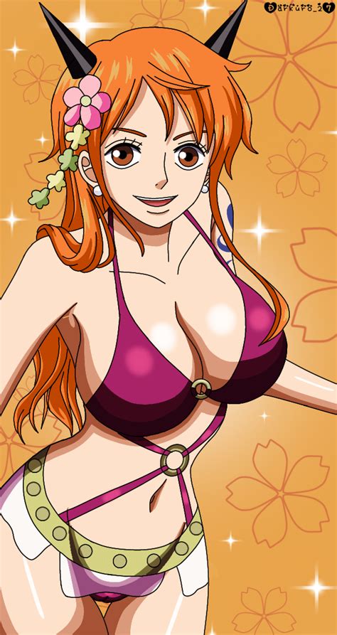 Darkuro 27 Nami One Piece One Piece 1girl Breasts Female Focus Orange Hair Swimsuit