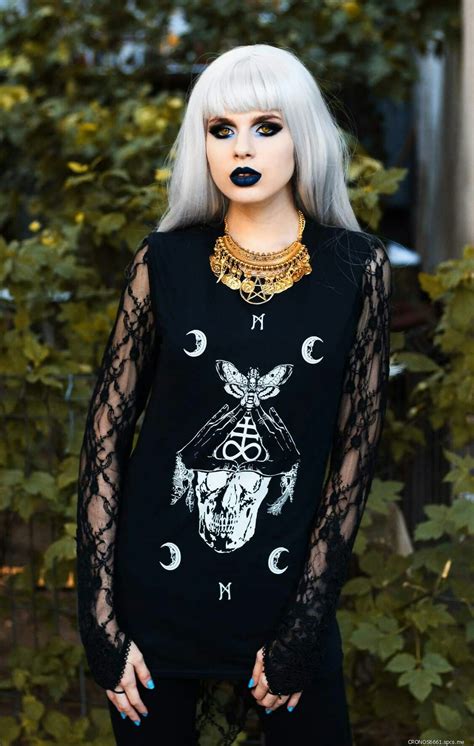 Gothic Models Halloween Face Makeup Amazing Girl Photo Beauty