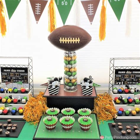 football table football dessert table football theme party football desserts
