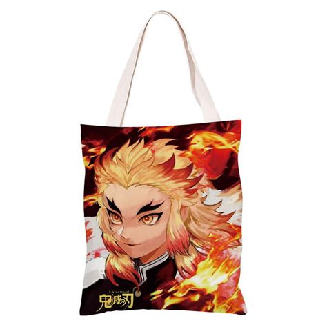 Demon Slayer Shoulder Bags Cosplay Kimetsu No Yaiba Canvas Tote Bag
