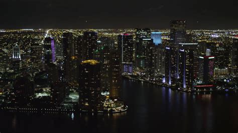Download Skyscrapers At Night In Miami Wallpaper