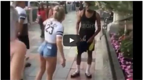 Video Man Grabs Womans Butt Then One Minute Later Pays The Price